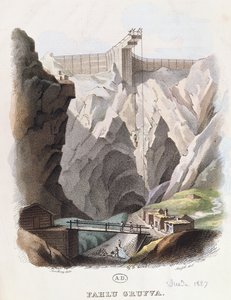 Falun rézbánya, 1827-es metszet